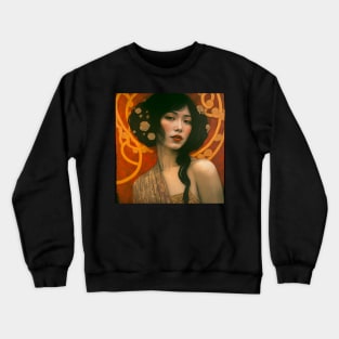 Art Deco Style Woman Crewneck Sweatshirt